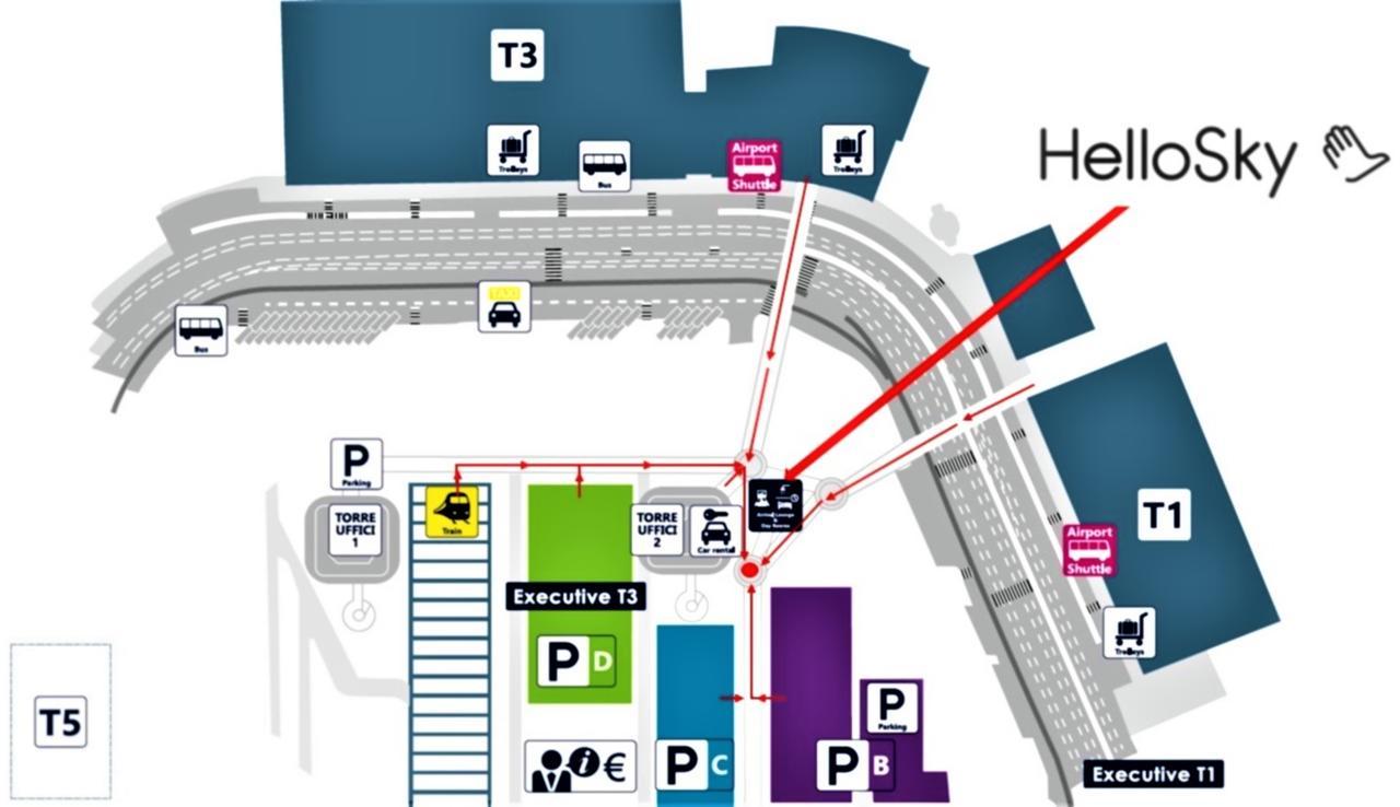 Air Rooms Rome Airport By Hellosky Fiumicino Zewnętrze zdjęcie